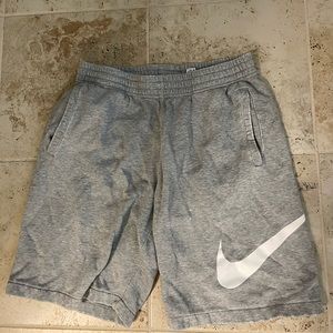Nike grey sweat shorts size large